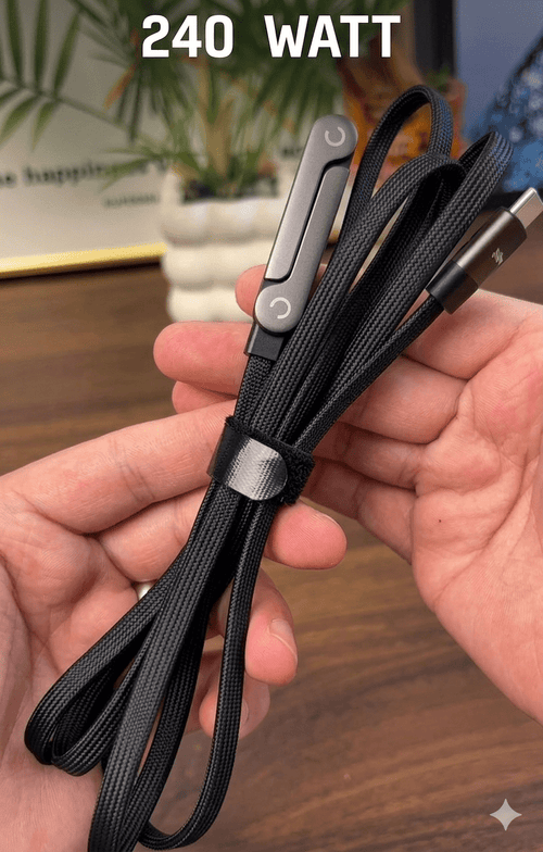 240W Fast Charging Cable with Stand - QurexHub