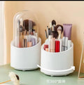 360° Rotating Makeup Brush & Cosmetic Organizer with Dome Lid - QurexHub