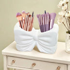Bow - Shaped Dual Compartment Brush & Cosmetic Holder - QurexHub