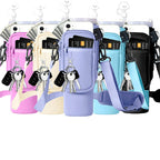 Crossbody Water Bottle Carrier Bag with Phone & Card Pocket - QurexHub