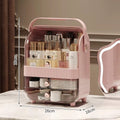 Large Transparent Makeup Organizer with 2 Drawers & Flip Lid - QurexHub