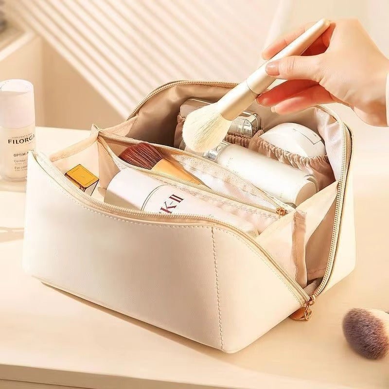 Premium Makeup Bag with Gold Zipper - QurexHub